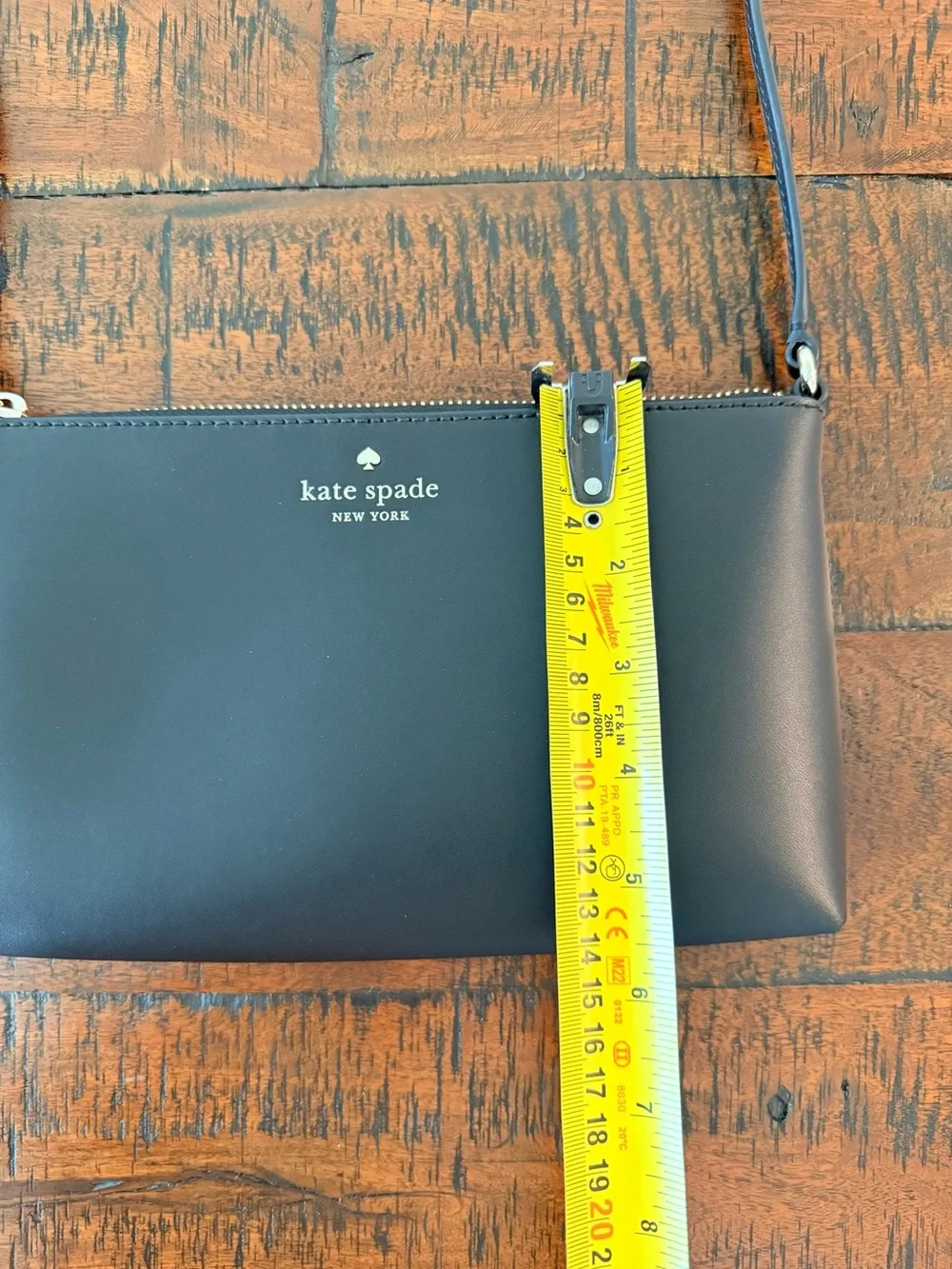 kate Spade Black Leather Crossbody with Tassel Charm - Picture 11 of 12